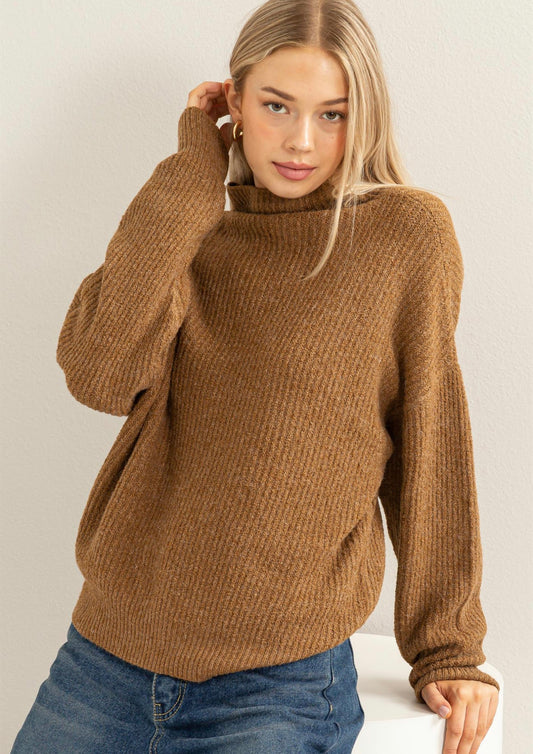 Bouncing Around High Neck Sweater